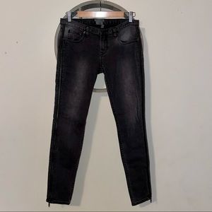 Ted Baker London Black Denim Zip Up Jeans